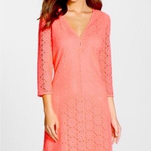 Lilly Pulitzer Vibrant Coral Lace Cover-Up